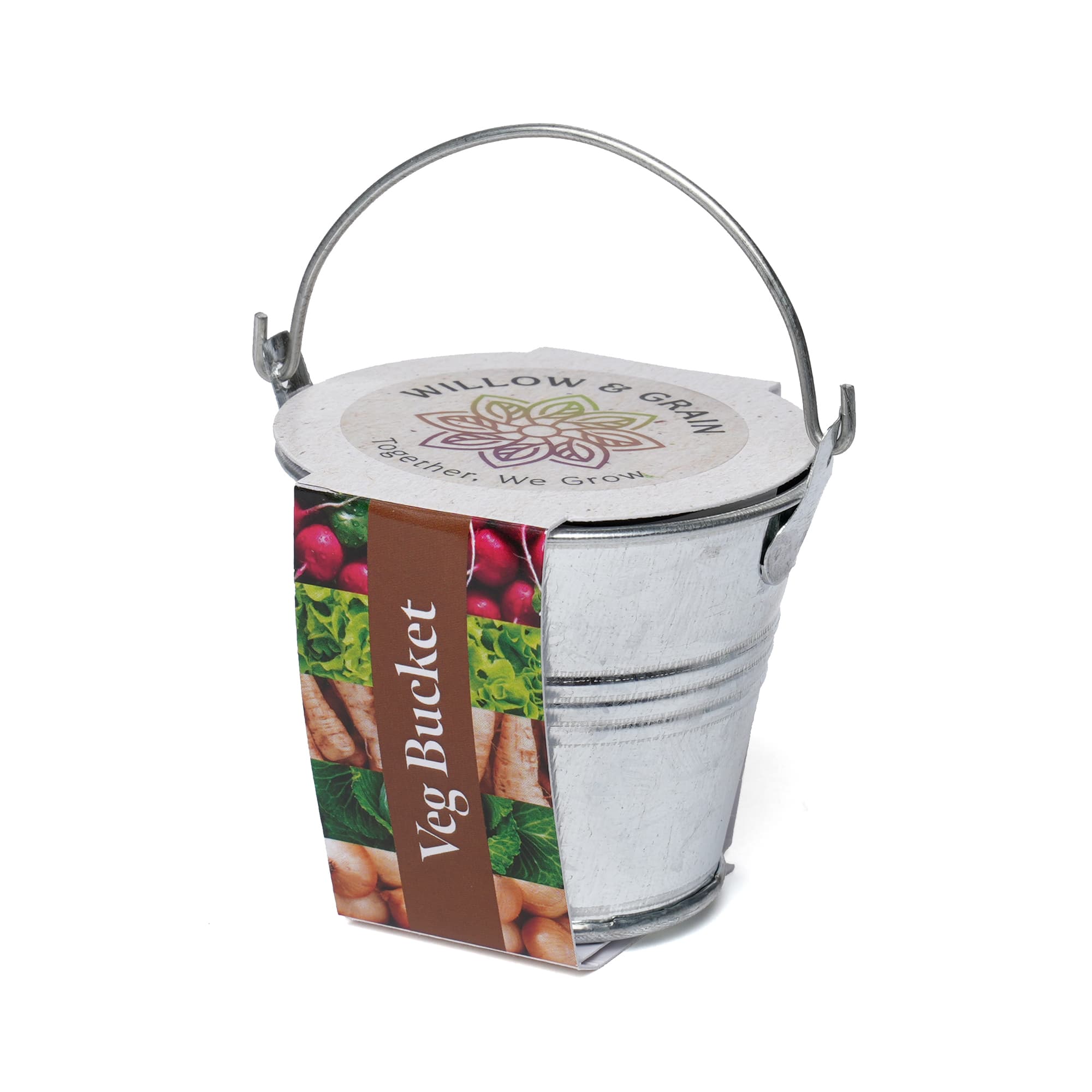 Branded Silver Mini Bucket Grow Kit