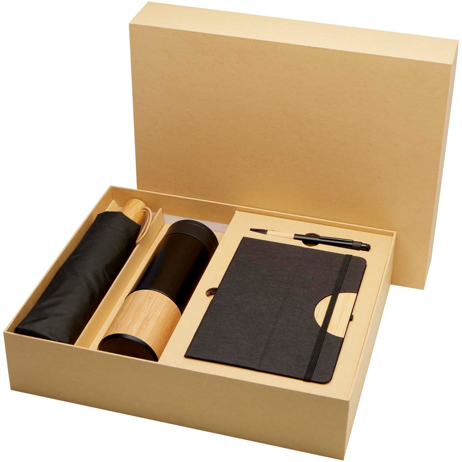Carmen A5 hard cover notebook and ballpoint pen gift set (black ink)