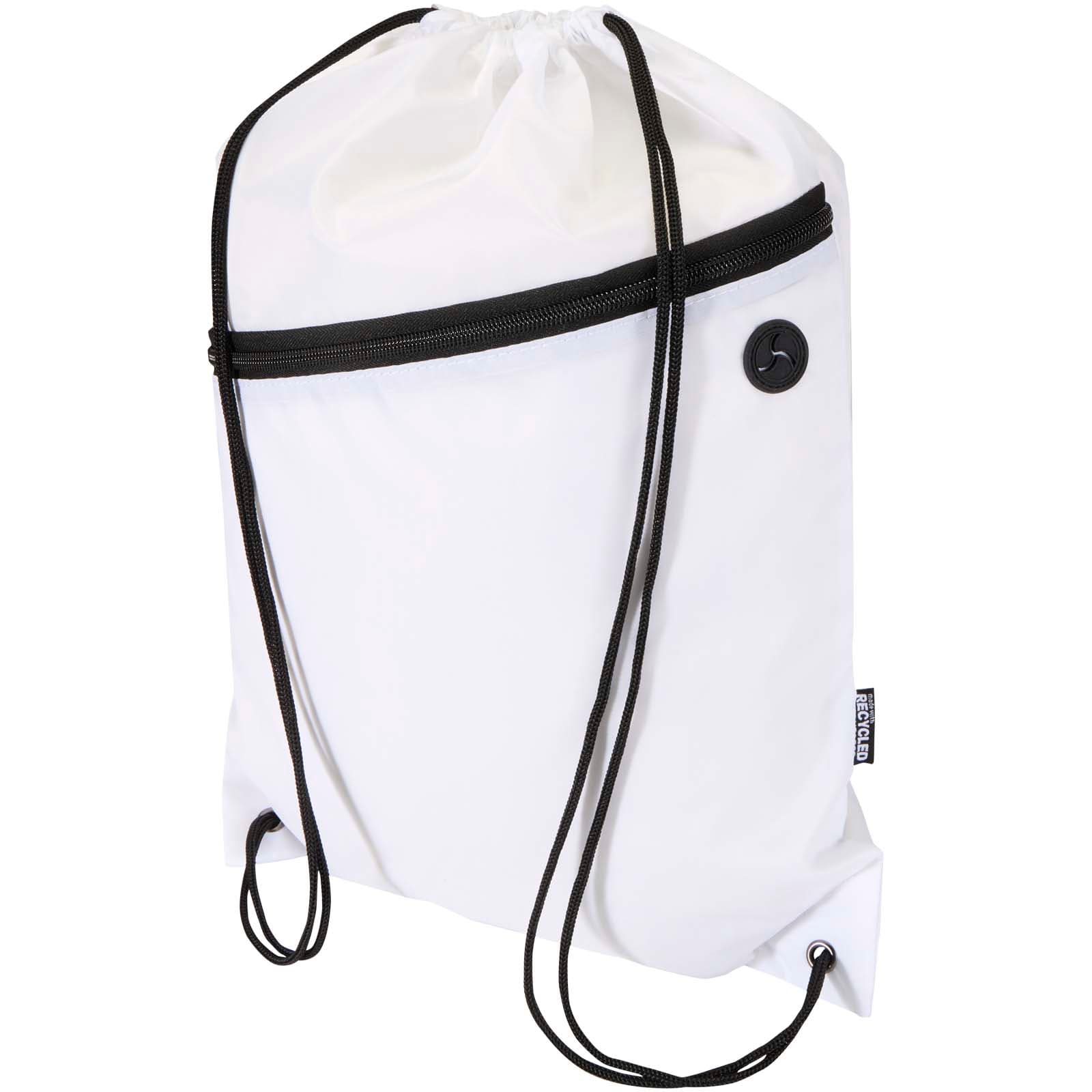 Oriole RPET drawstring bag with zipped front pocket 5L