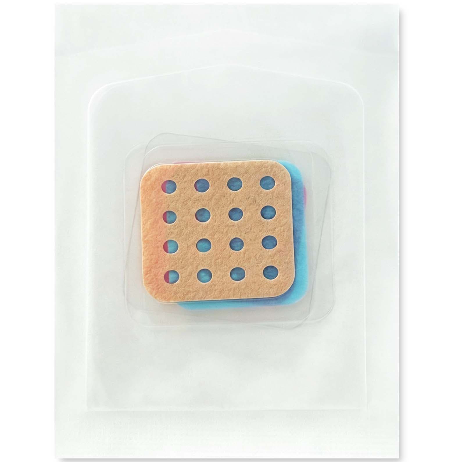 3-pieces anti scratch patches with full colour printed paper envelope