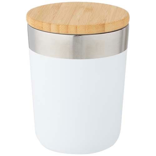 Lagan 330 ml copper vacuum insulated stainless steel tumbler with bamboo lid