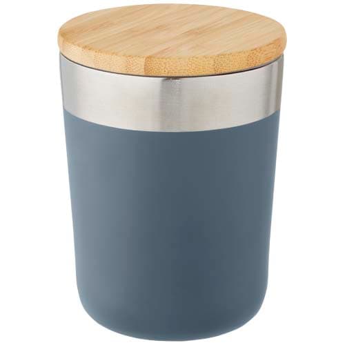 Lagan 330 ml copper vacuum insulated stainless steel tumbler with bamboo lid