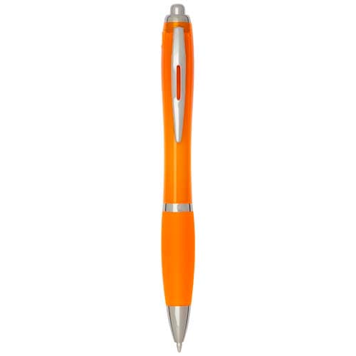 Nash RCS recycled plastic ballpoint pen with coloured barrel and grip (blue ink)
