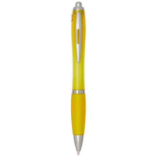 Nash RCS recycled plastic ballpoint pen with coloured barrel and grip (black ink)