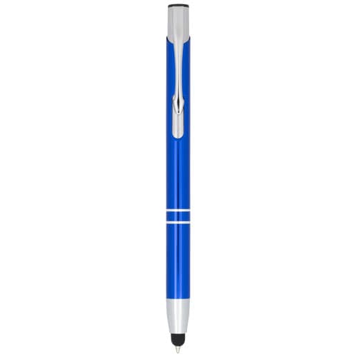 Moneta anodized aluminium click stylus ballpoint pen (blue ink)