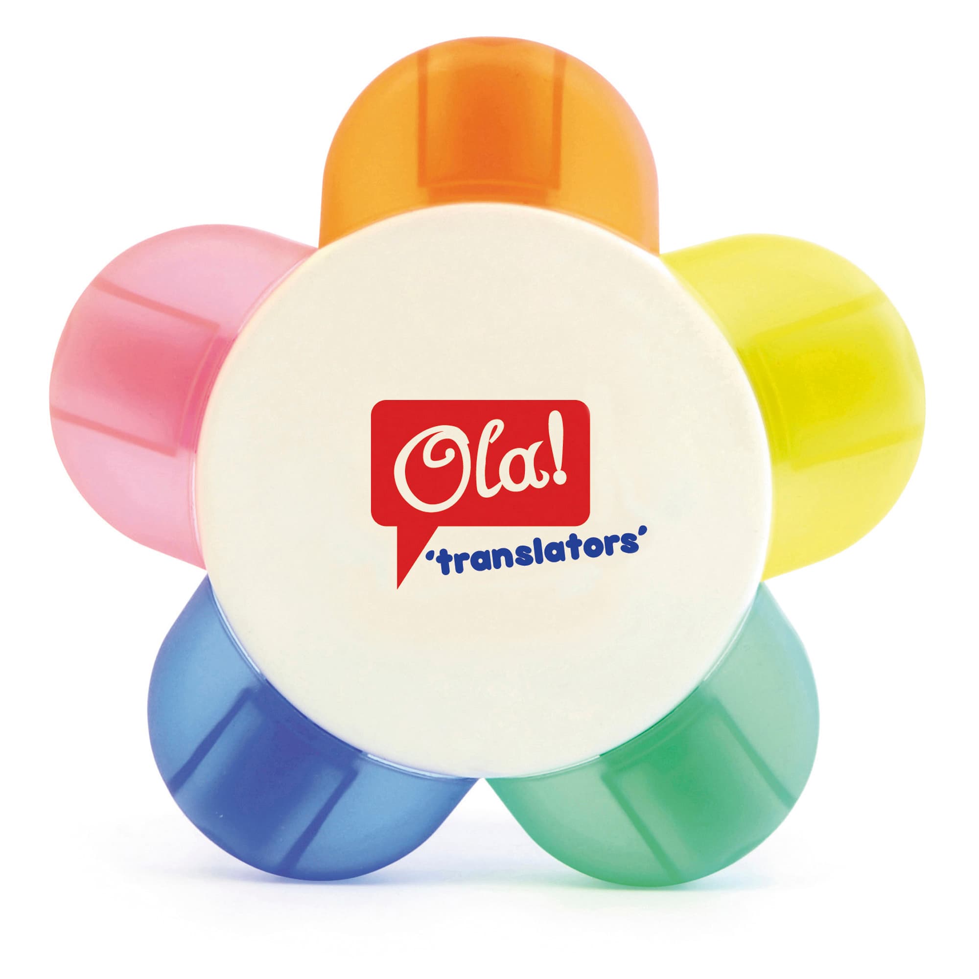5 Colour Plastic Flower Highlighter