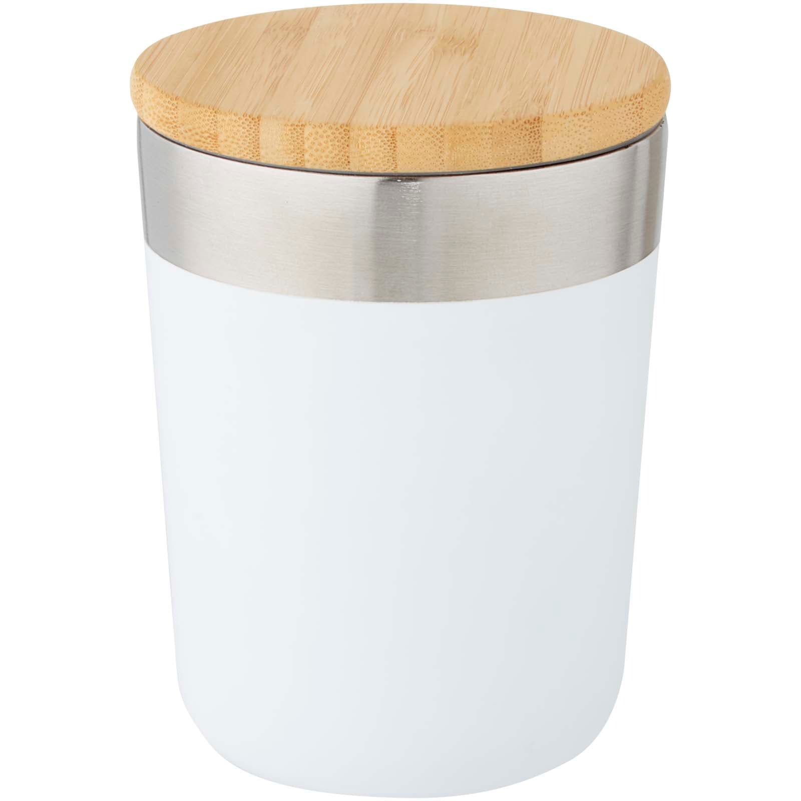 Lagan 330 ml copper vacuum insulated stainless steel tumbler with bamboo lid