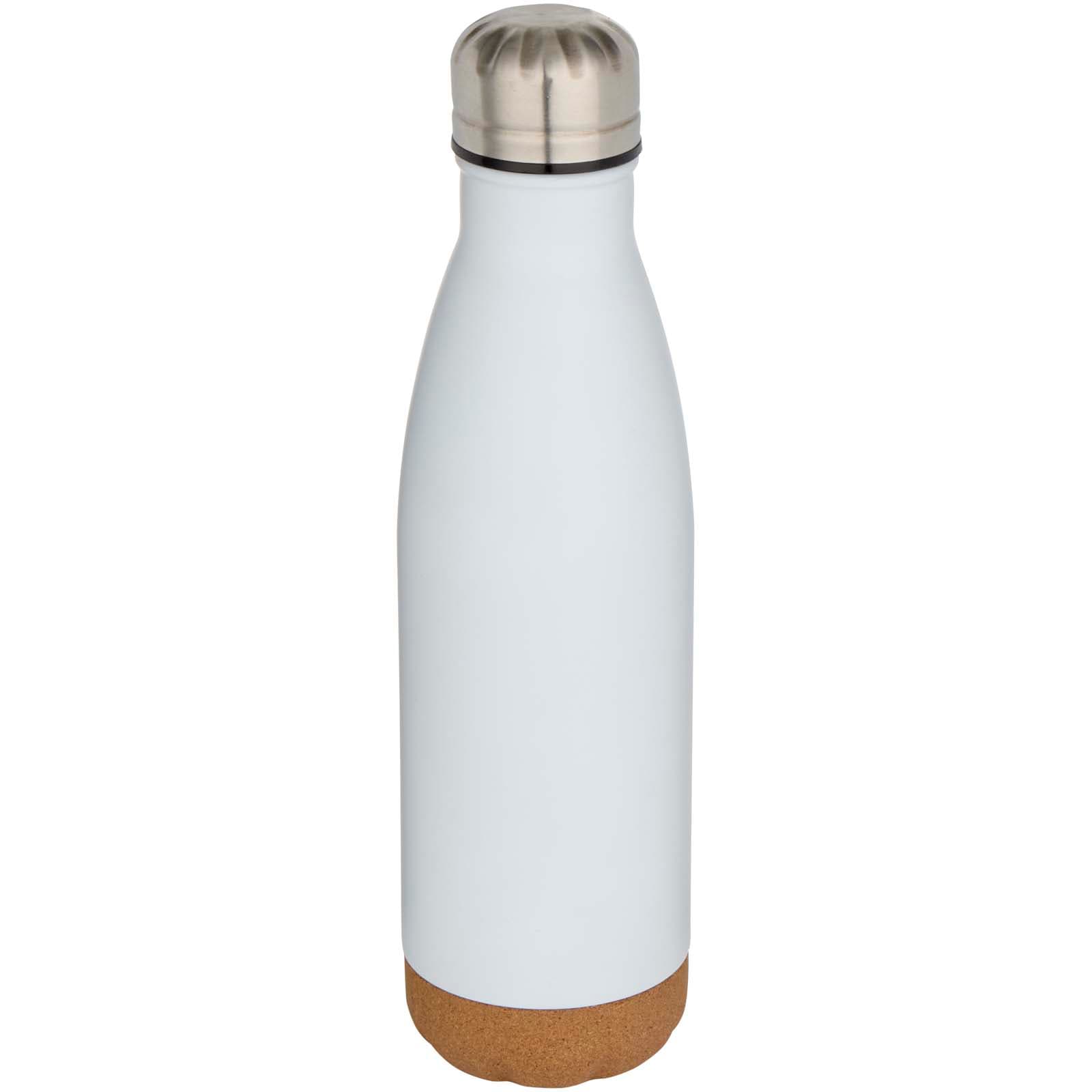 Cove 500 ml double wall vacuum insulated stainless steel water bottle with cork details