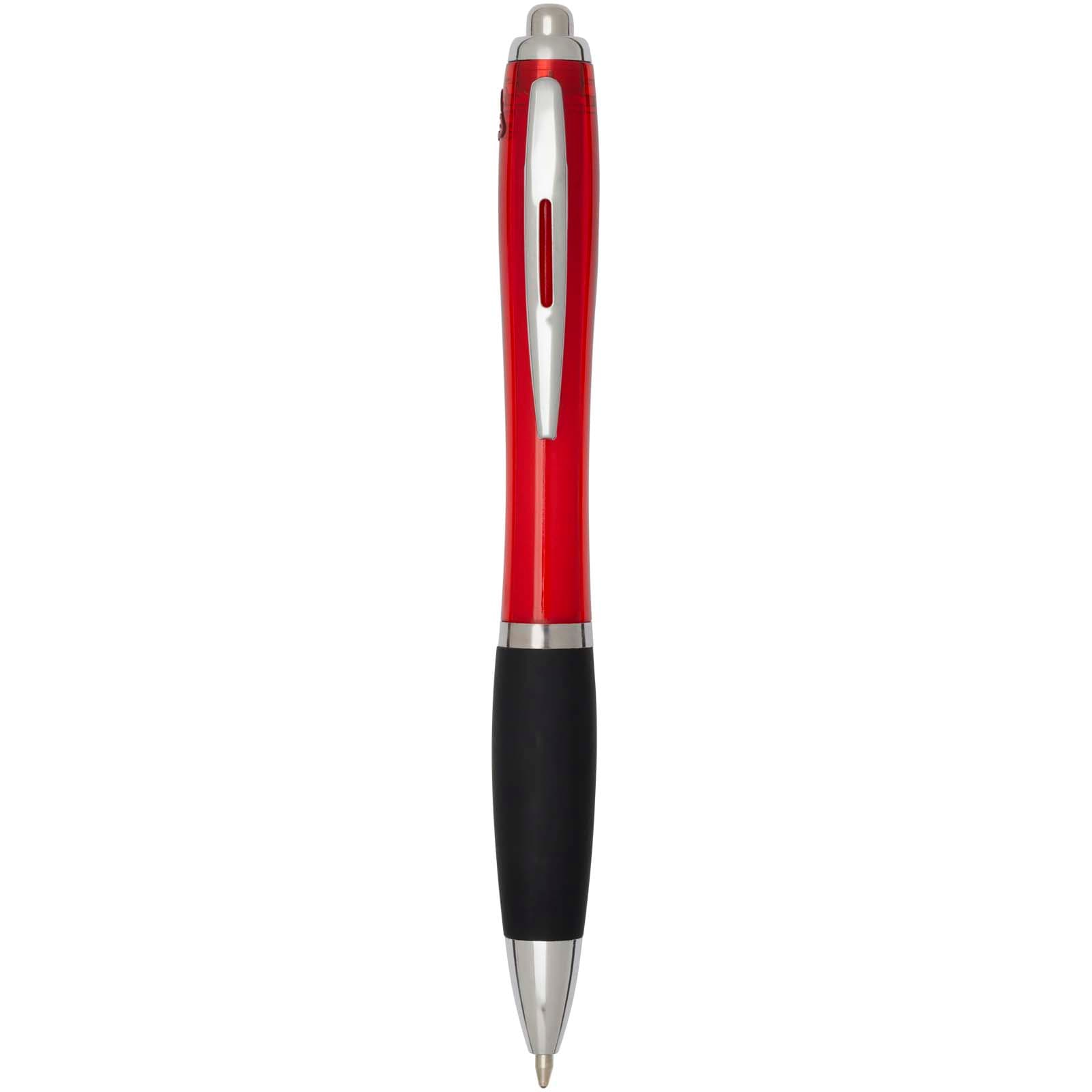 Nash RCS recycled plastic ballpoint pen with coloured barrel and black grip (black ink)