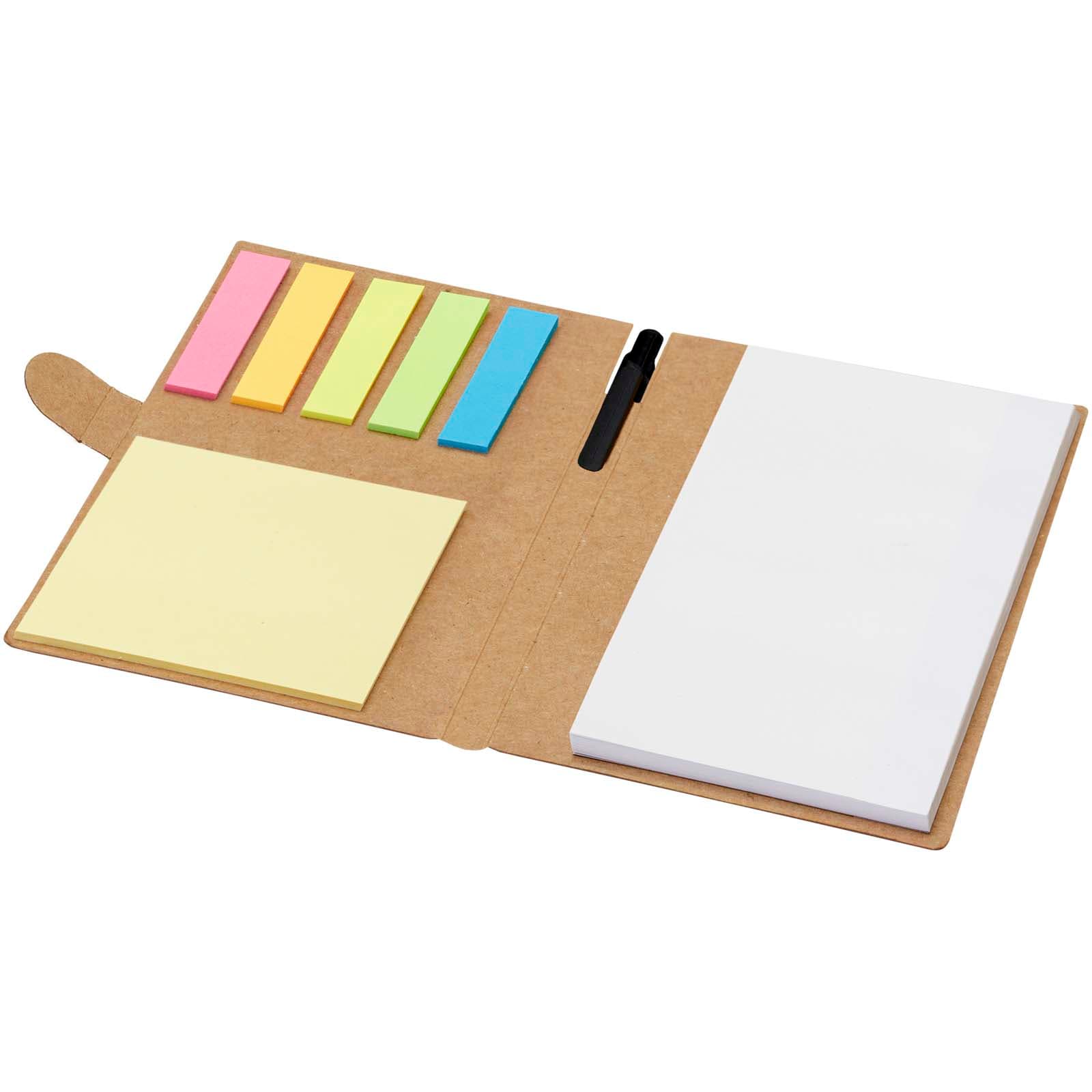 Swift sticky notes booklet with ballpoint pen (black ink)
