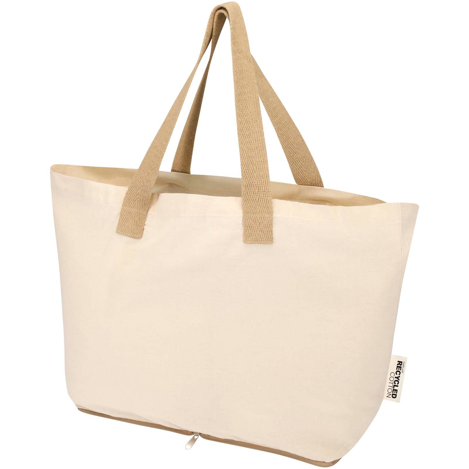 Sierra 140 g/m² GRS recycled foldable cotton tote bag 12L