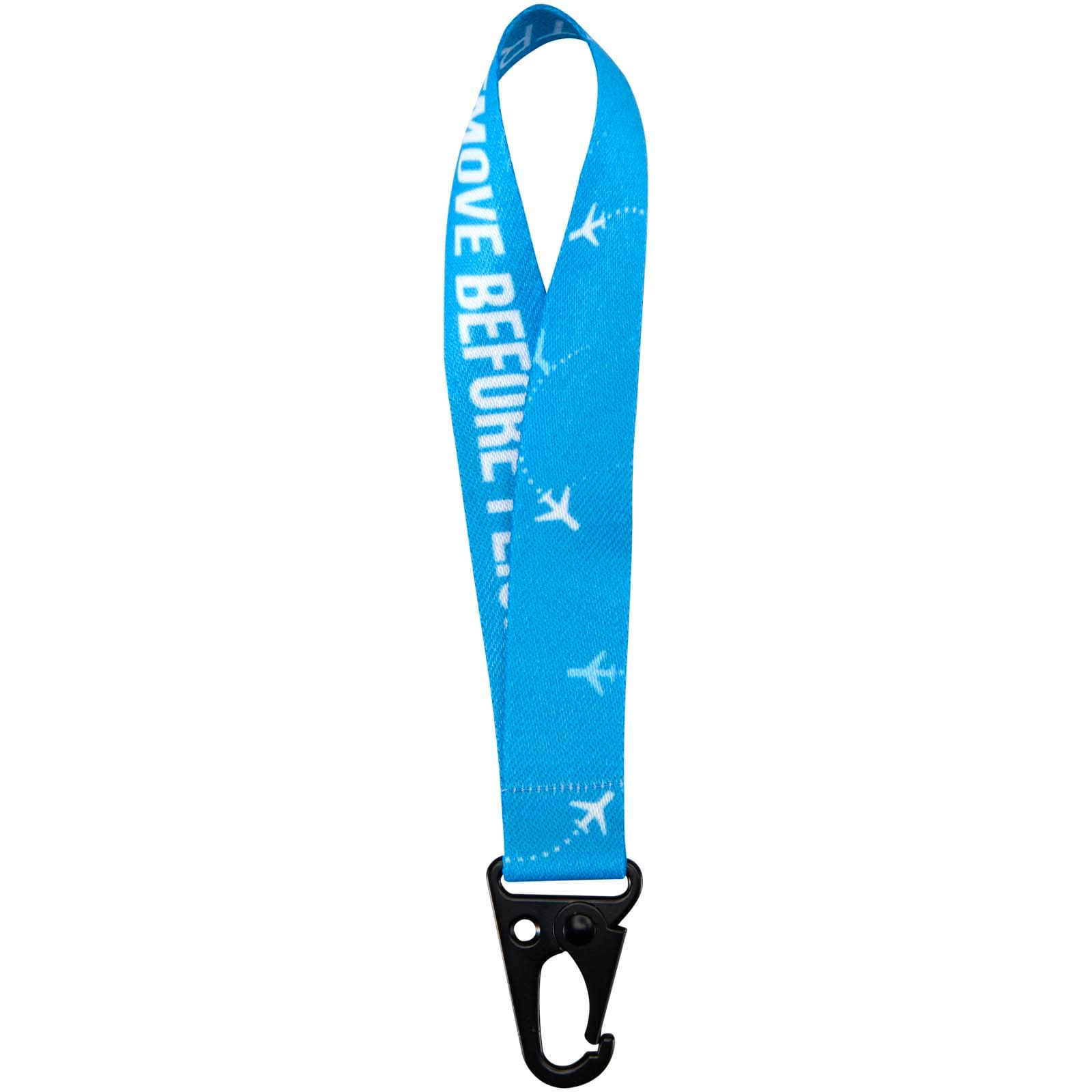 Leif sublimation RPET mini lanyard with carabiner