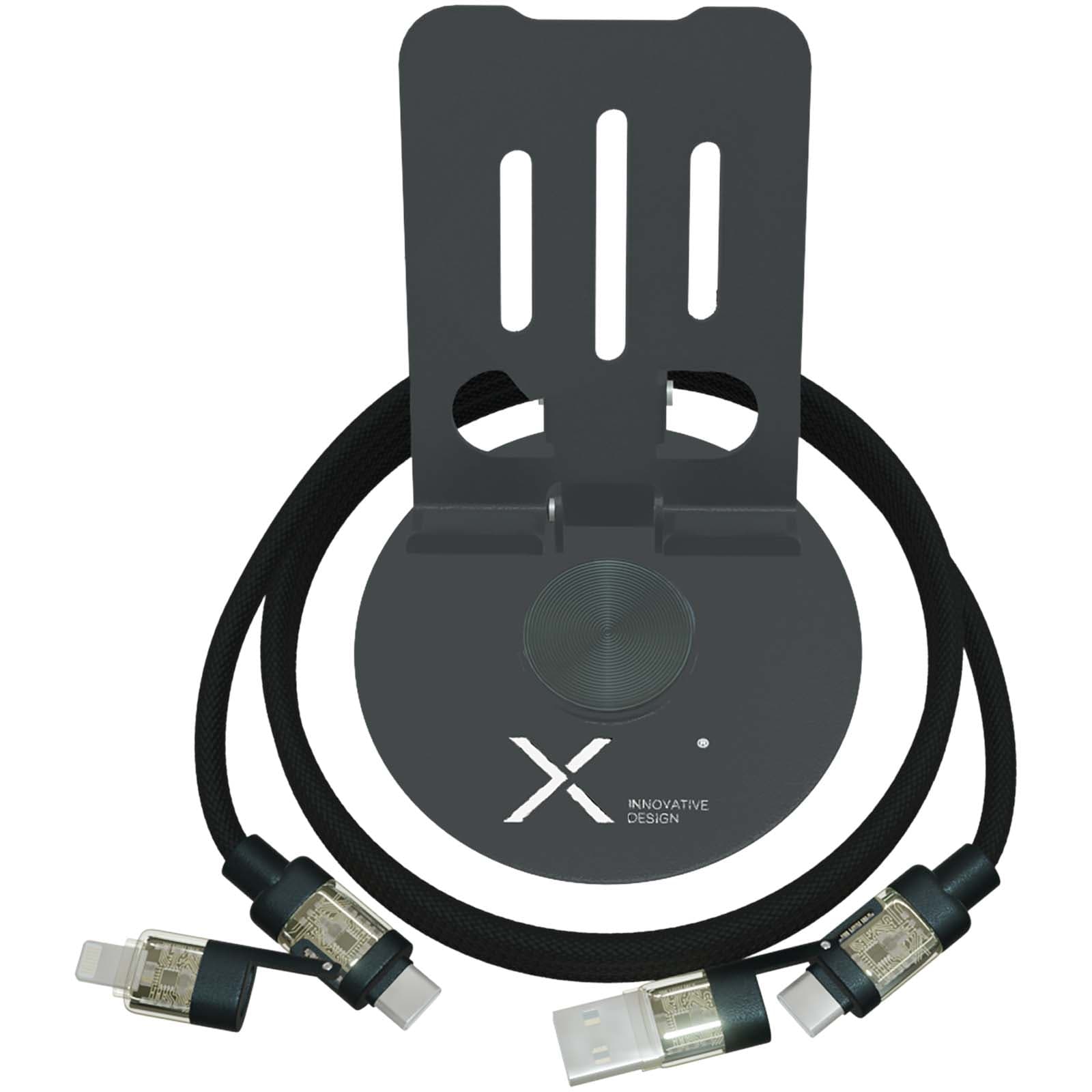 SCX.design O34 360° phone stand with 240W 4-in-1 charging cable