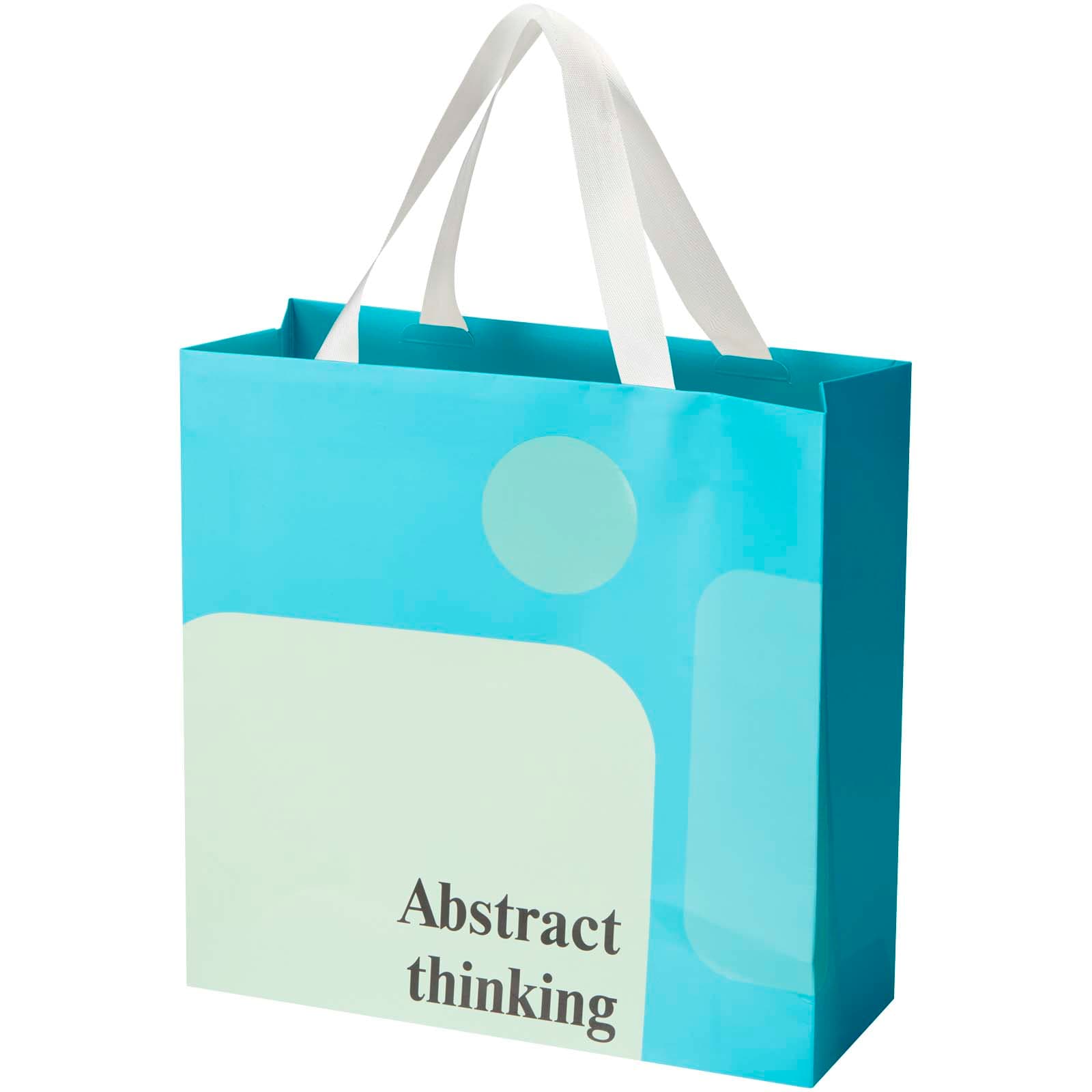 Smartfold 210 g/m² paper bag with ribbon handles and gloss lamination - 31 x 12 x 31 cm