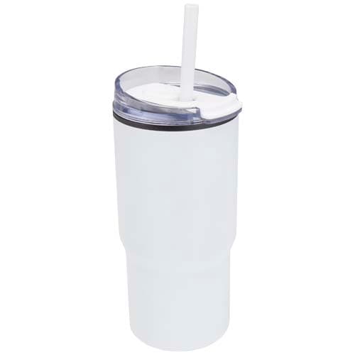 Westin 540 ml RCS recycled double wall insulated tumbler with straw