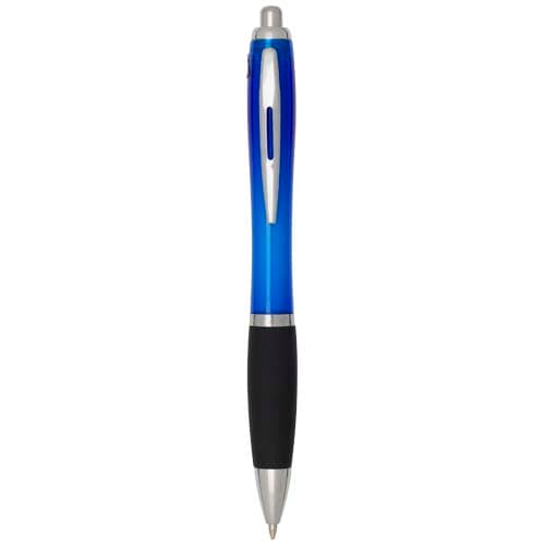 Nash RCS recycled plastic ballpoint pen with coloured barrel and black grip (black ink)