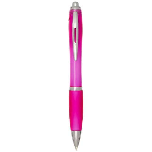 Nash RCS recycled plastic ballpoint pen with coloured barrel and grip (blue ink)