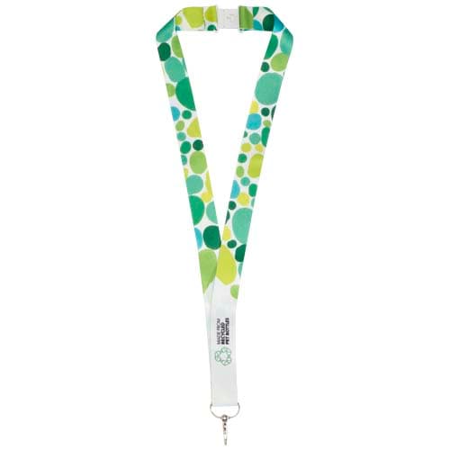 Addie recycled PET lanyard with safety breakaway