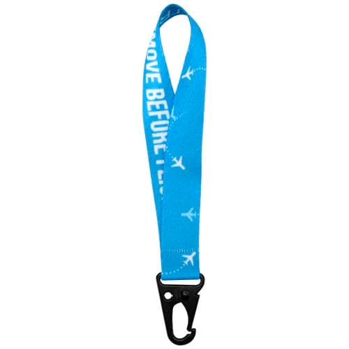 Leif sublimation RPET mini lanyard with carabiner