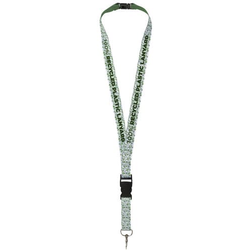 Balta recycled PET lanyard with safety breakaway and buckle