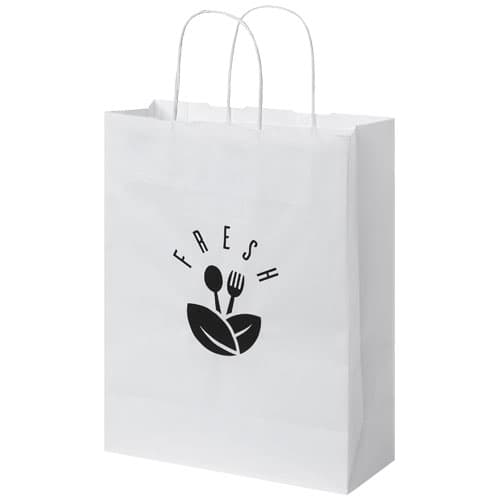 Kraft 80 g/m2 paper bag with twisted handles - 25 x 11 x 32 cm