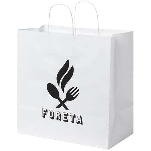 Kraft 80-90 g/m2 paper bag with twisted handles - 34 x 20 x 35 cm