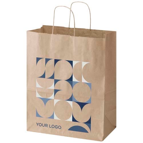 Kraft 80-90 g/m2 paper bag with twisted handles - 25 x 15 x 32 cm