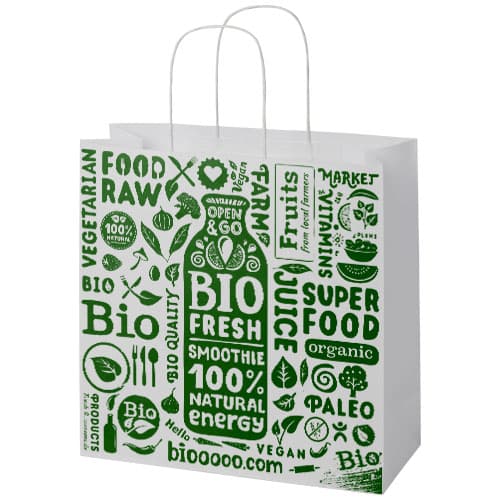 Kraft 120 g/m2 paper bag with twisted handles - 31 x 12 x 31 cm