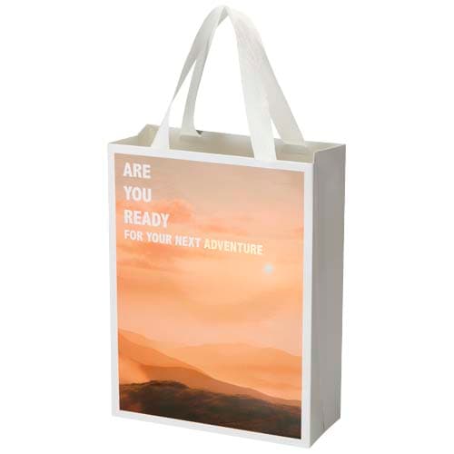 Smartfold 210 g/m² paper bag with ribbon handles and matt lamination - 24 x 10 x 32 cm