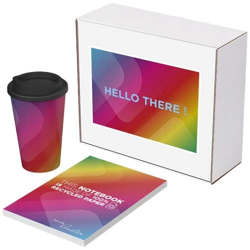Kendal recycled gift set – Novella Austen notebook and Americano tumbler